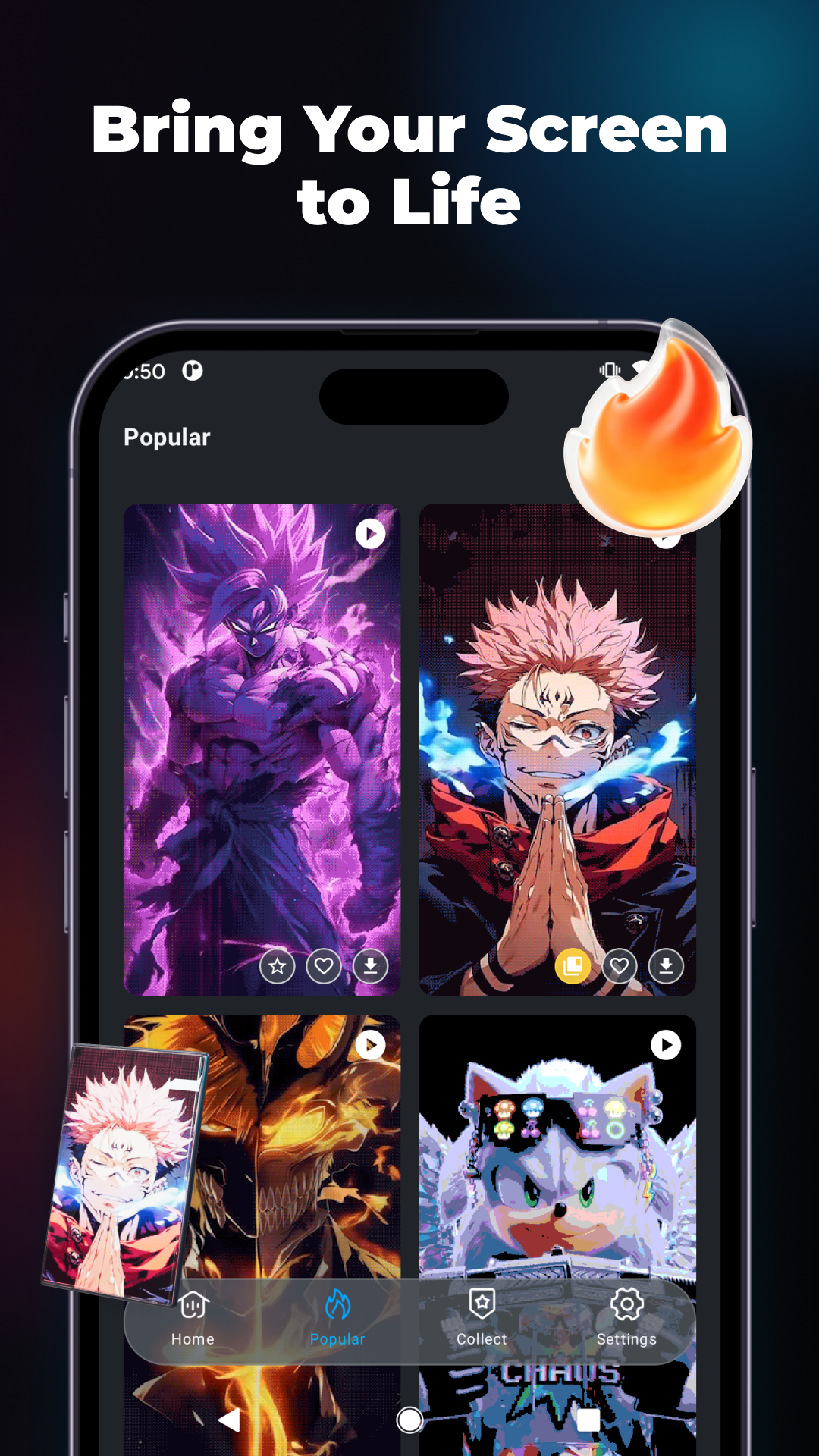 Popular static and dynamic wallpapers in ArisWallpaper